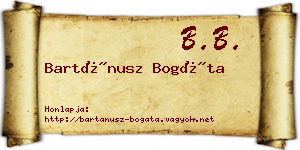 Bartánusz Bogáta névjegykártya